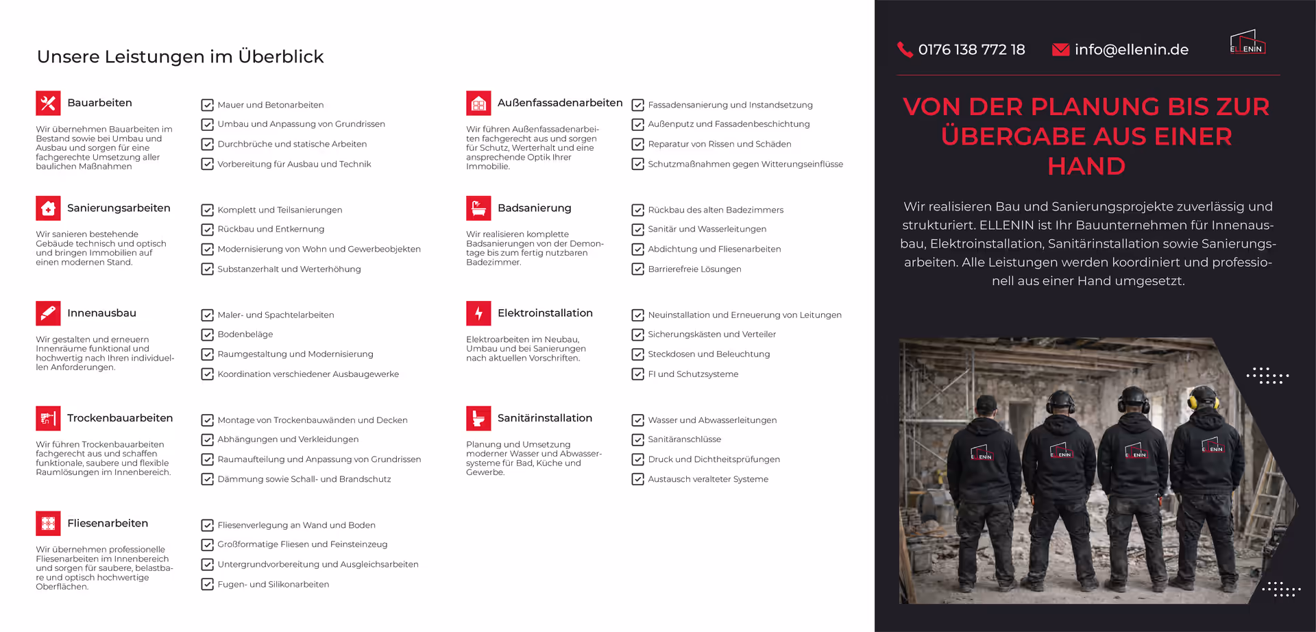 Ellenin Flyer Vorderseite