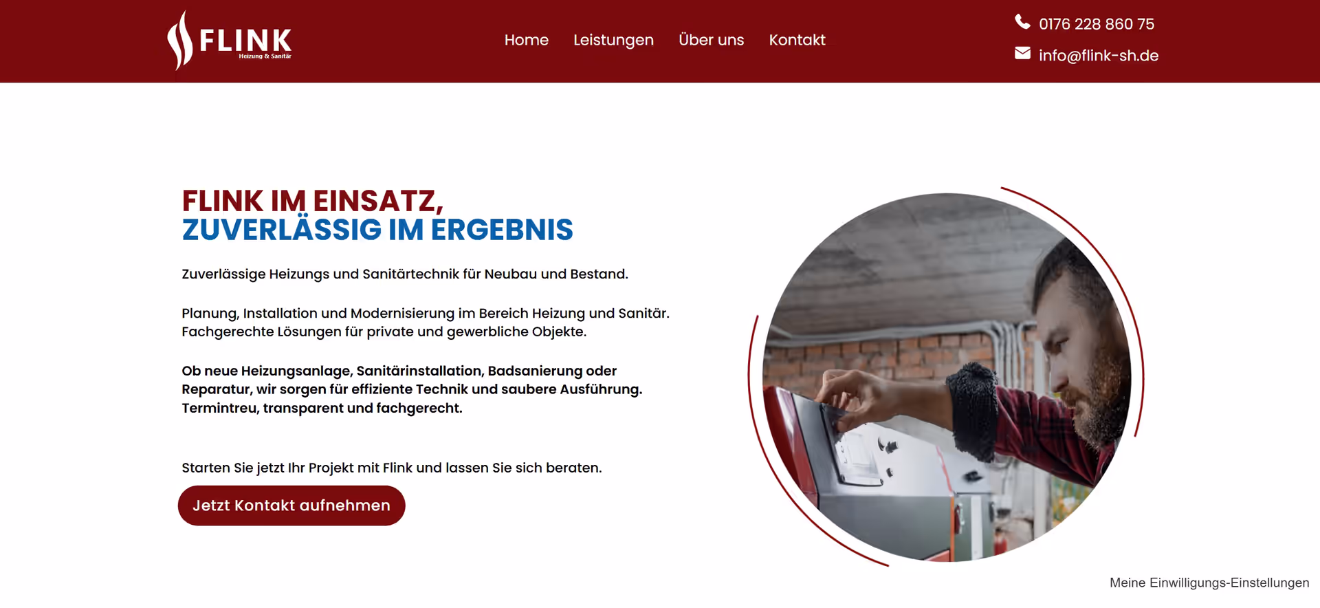 Flink SH - Webseite